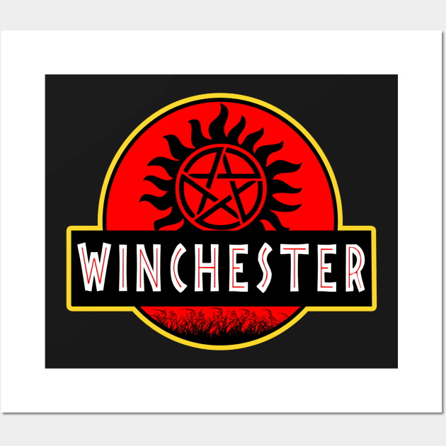 Supernatural Jurassic Park Winchester Wall Art by Nova5